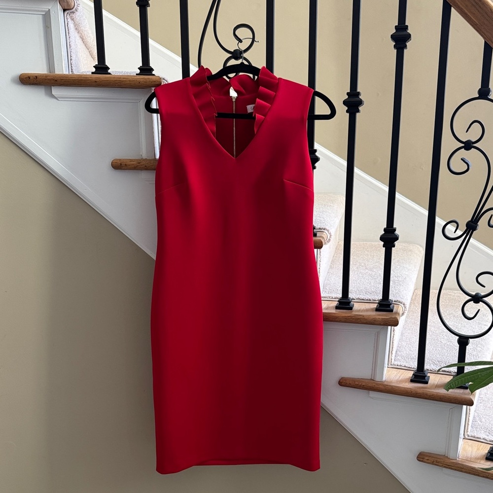 Calvin Klein Scarlet Sleeveless Mini Dress